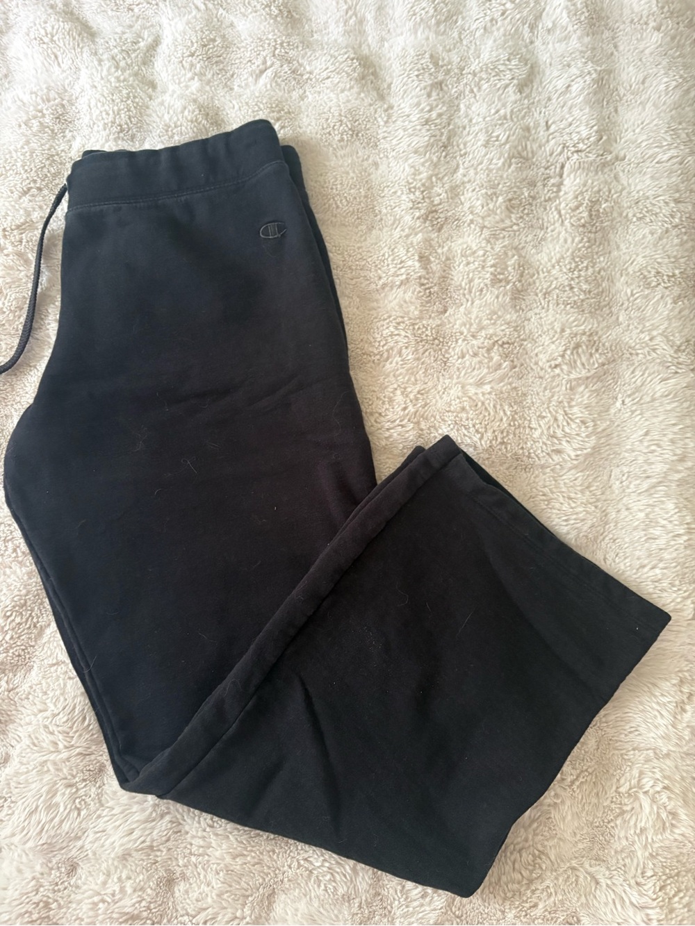 Champion Black Fleece Joggers with Subtle Logo
